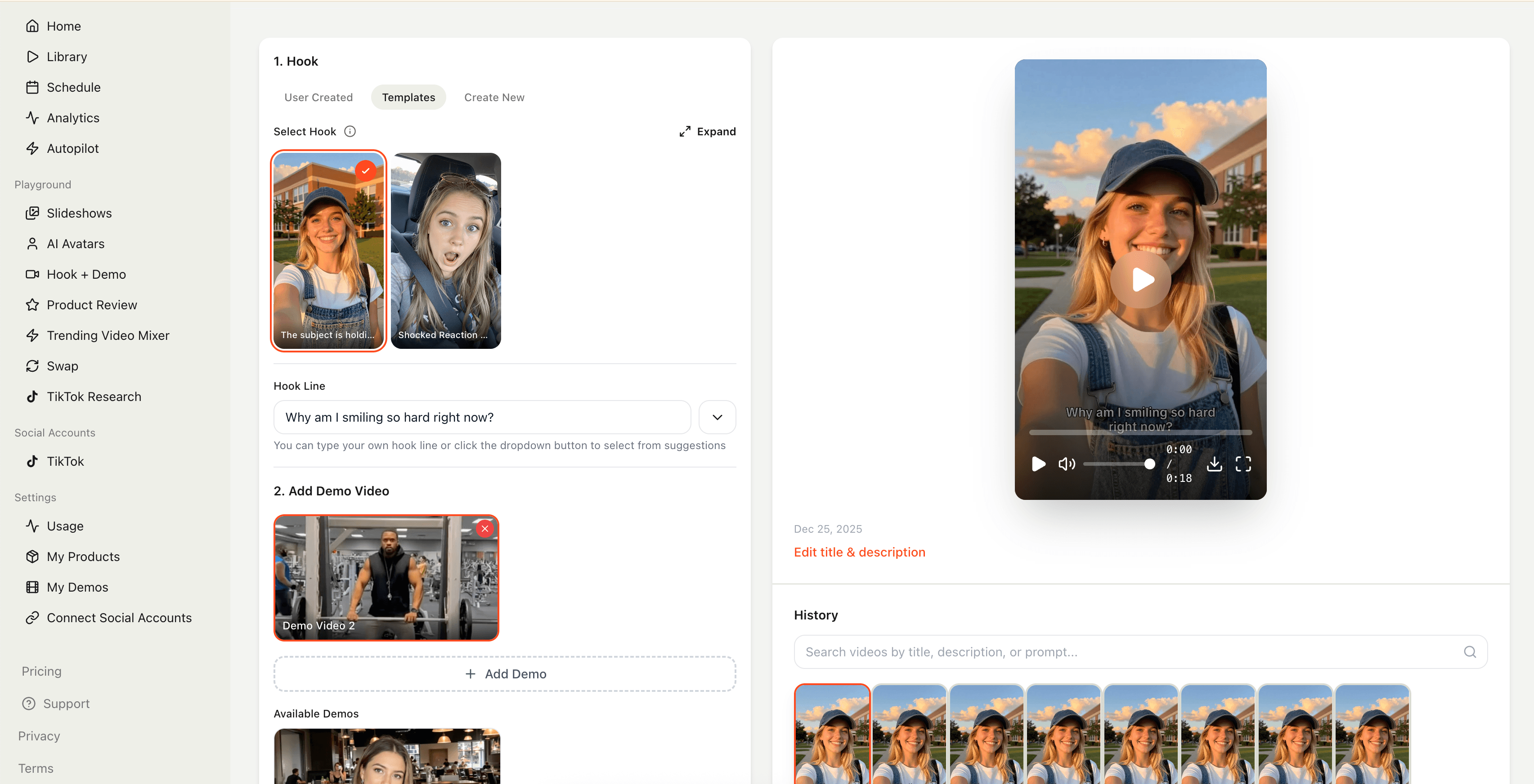 UGC Platform Interface